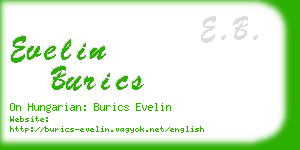 evelin burics business card